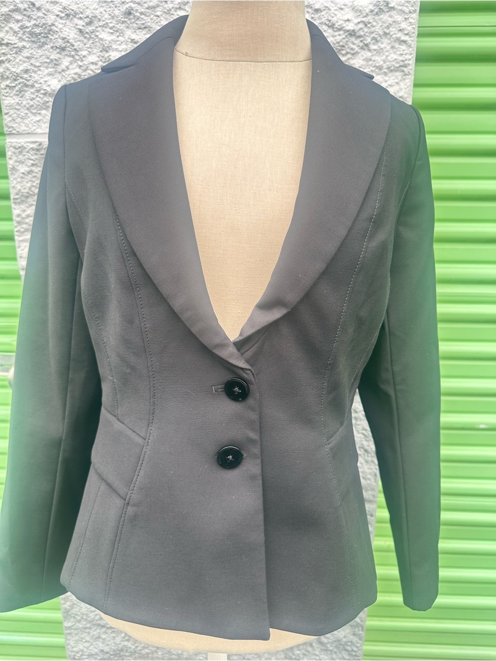 White House Black Market Black Women's Tailored Two-Button Blazer